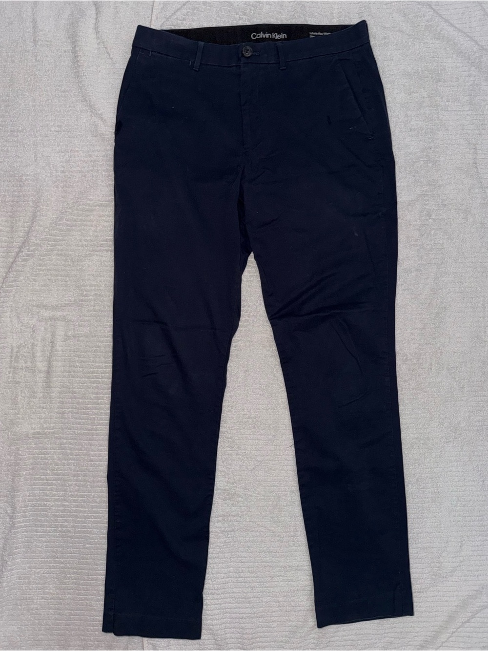 Calvin Klein Men’s Navy Chino infinite stretch  Pants 33x32
